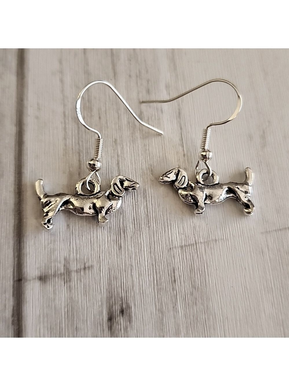 Dog Earrings 925 Post Daschund